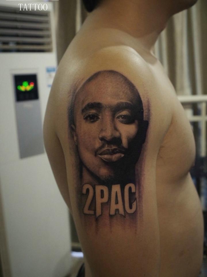 2pac_纹身图案手稿图片_东川道的纹身作品集