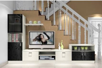 楼梯下的电视柜,你见过吗?