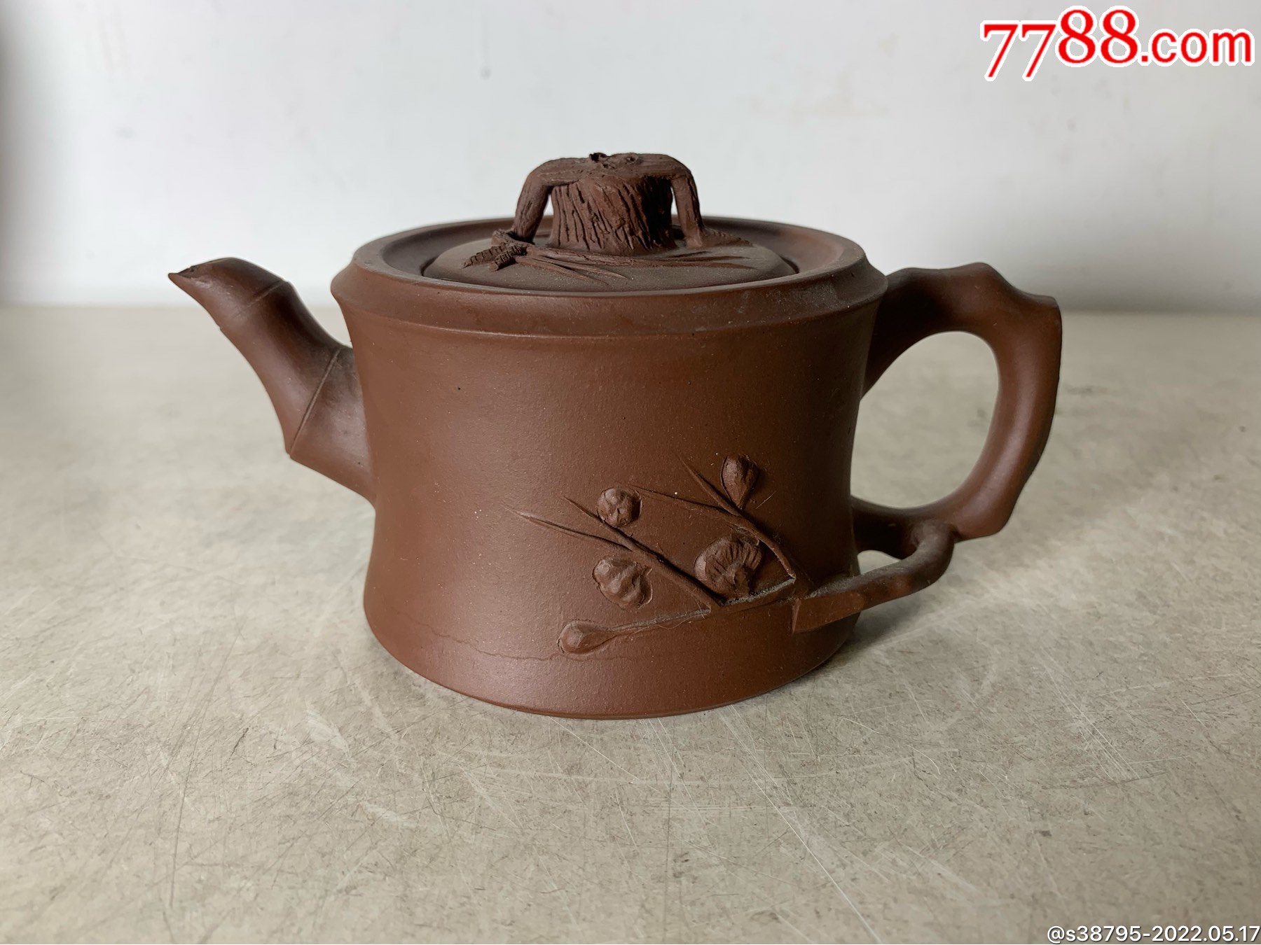 松竹梅宜兴紫砂茶壶_价格80元【丁一晚清民国瓷杂店】_第1张_7788收藏