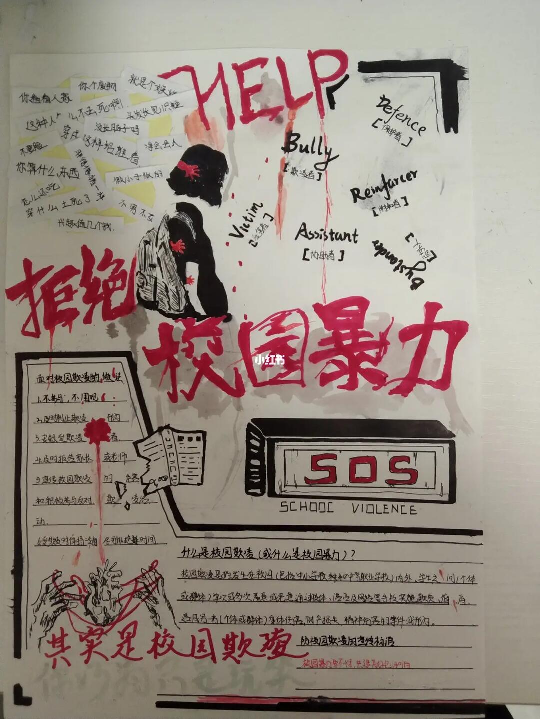预防校园暴力手抄报