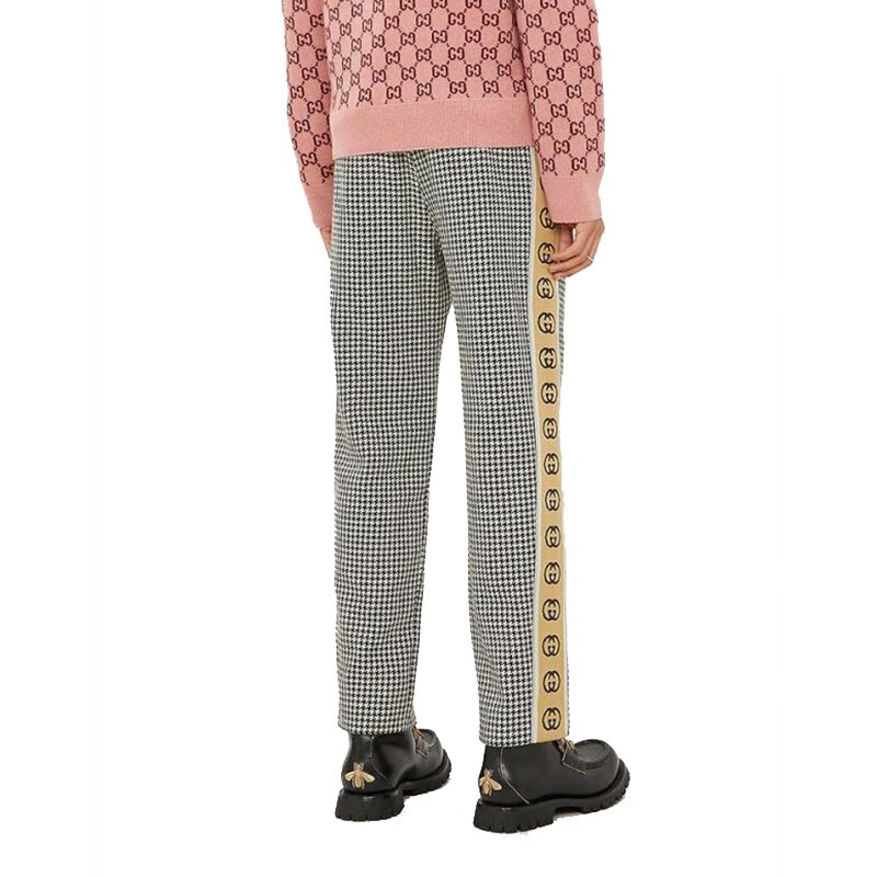gucci古驰千鸟格女士休闲裤千鸟格44