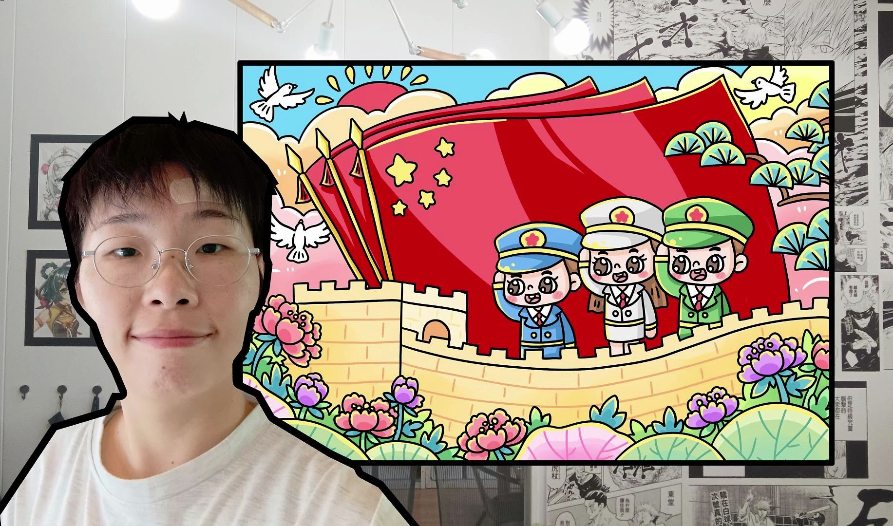 中国军人 | 建军节主题儿童画,简单又好看