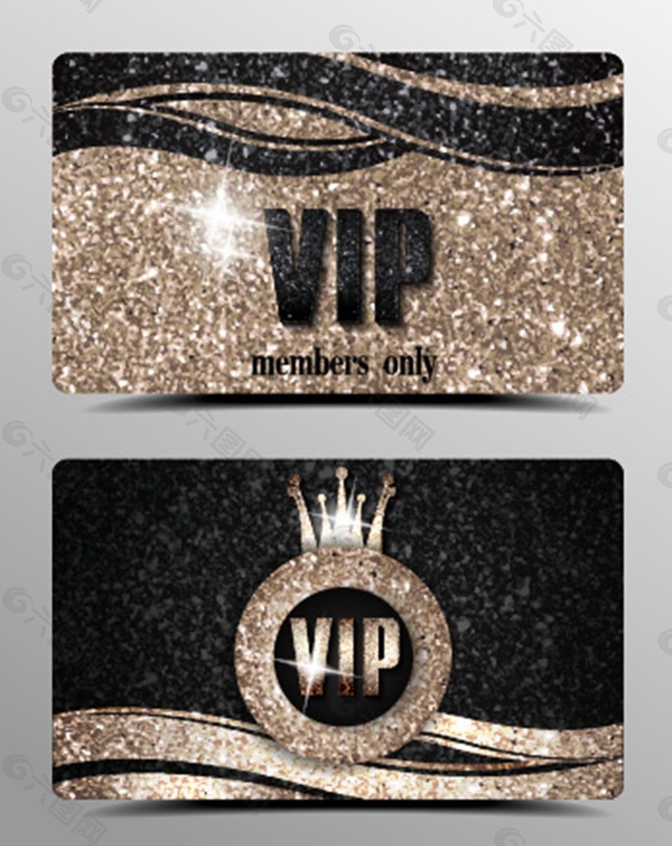 精美奢华vip贵宾卡设计矢量素材
