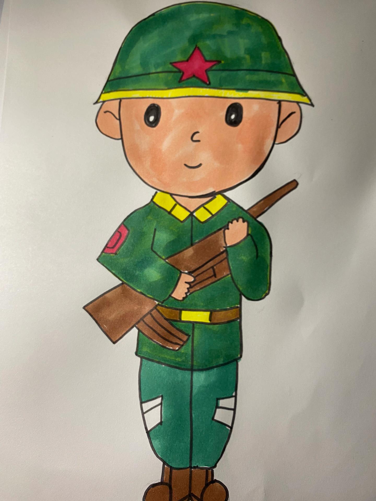 军人简笔画 军人简笔画