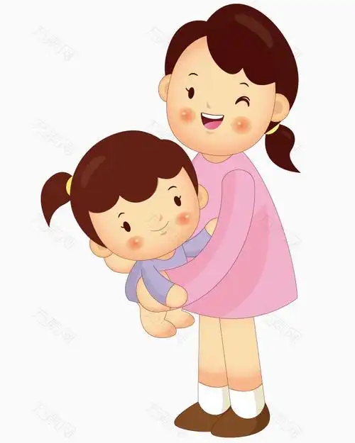 姐姐抱着妹妹