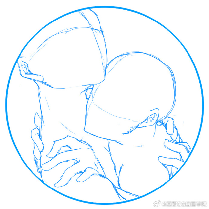 绘画超话#绘画参考##绘画素材#不同头像动作参考