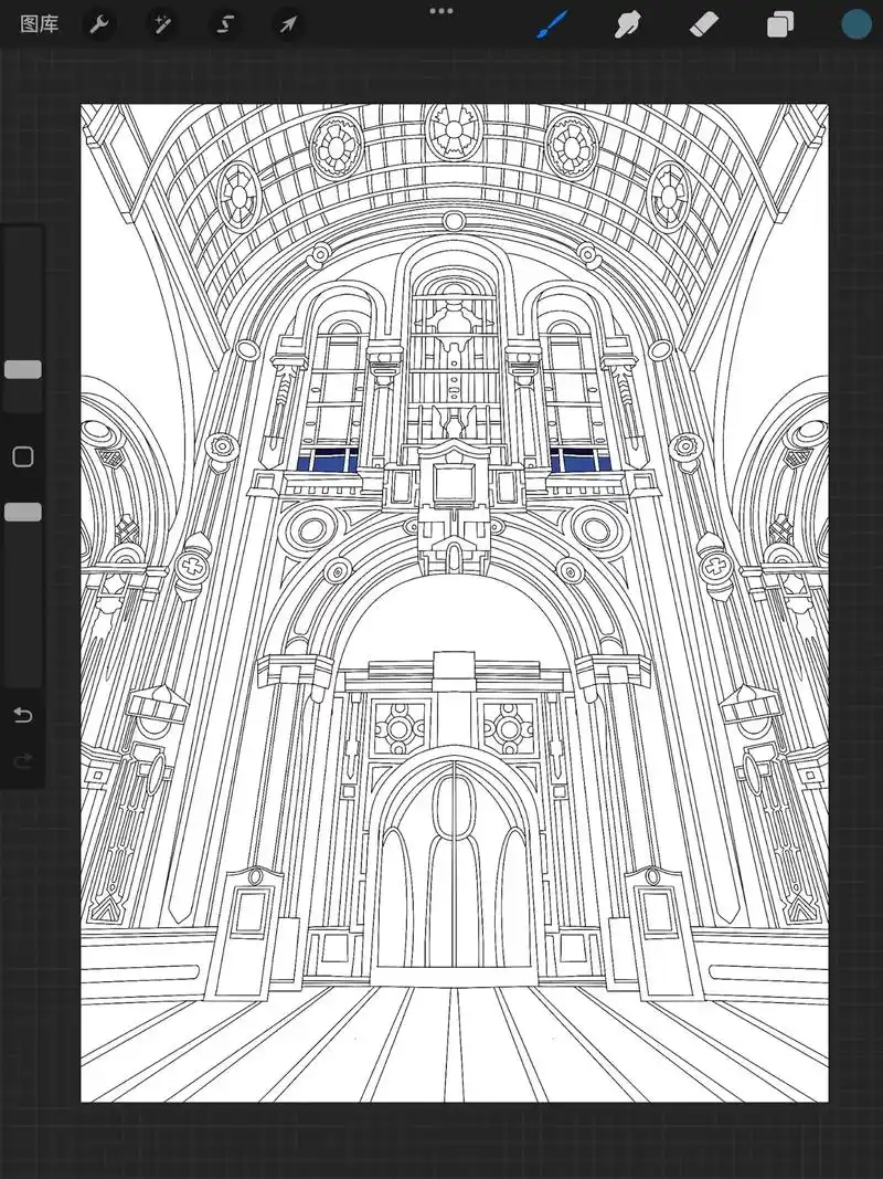 建筑物.用#procreate绘画 的轴对称,太香了太香了# - 抖音