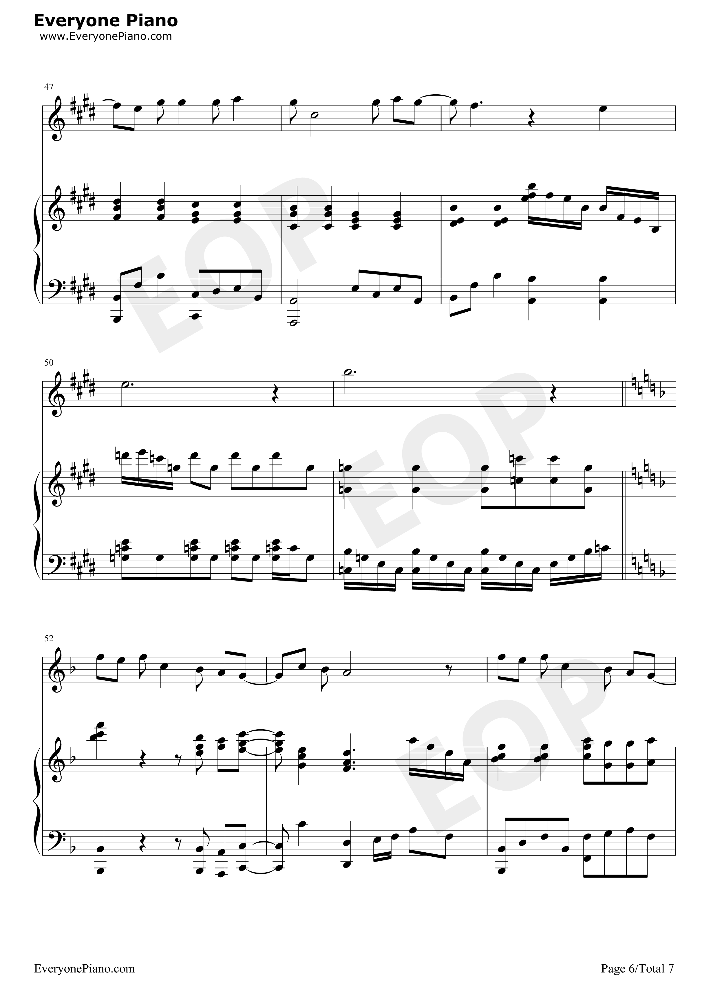 人质-伴奏-蒙面唱将李琦完美献唱惊艳全场五线谱预览6-钢琴谱文件