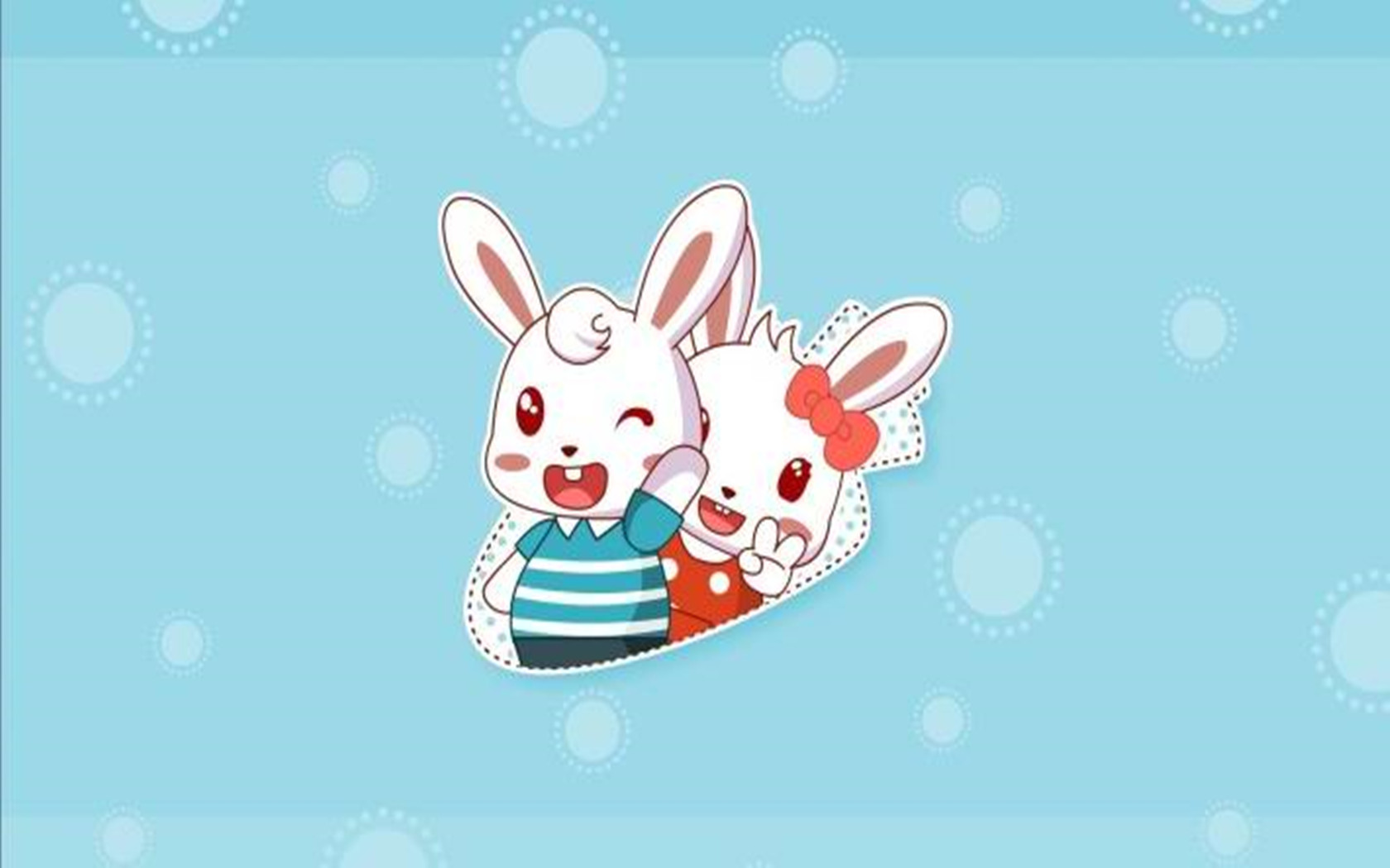 可爱卡通情侣图片电脑桌面壁纸