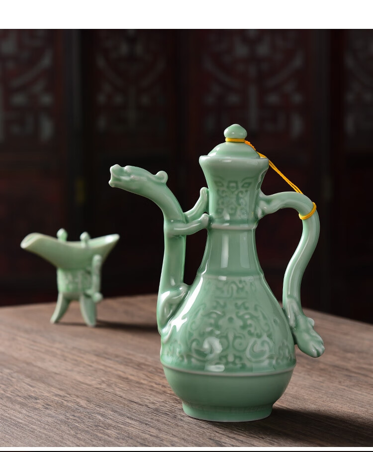 酒樽酒具陶瓷新品爵杯酒具套装陶瓷传统酒壶烈酒复古代酒樽中式家用