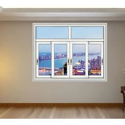 德来客80系列银丝白橡俩轨四扇断桥推拉窗