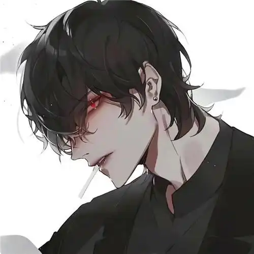 二次元头像男高冷帅气黑暗系_男生动漫头像_头像屋