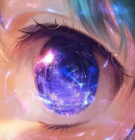 十二星座专属的二次元星空眼,摩羯座梦幻紫,狮子座是恶魔之眼!