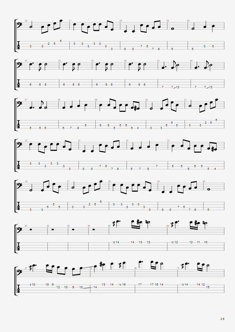 请问谁有beyond91年演唱会冷雨夜的bass谱子? 670636175