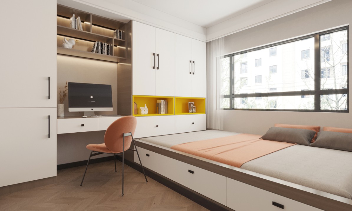 次卧室儿童房榻榻米效果图展示