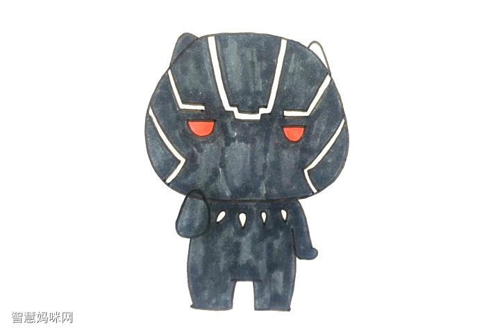 素描黑豹简笔画