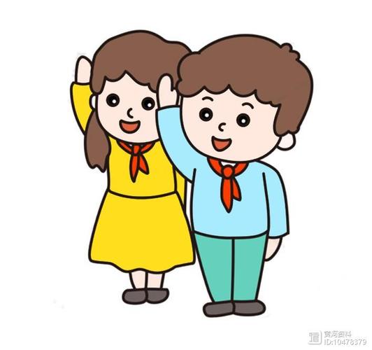 简笔画小学生敬礼简笔画 分步画法