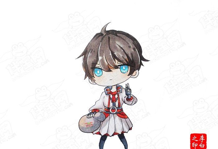 q版集马克笔王者荣耀庄周简笔画彩色王者荣耀韩信李白人物简笔画图片