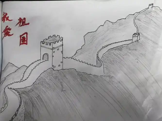 爱祖国为题的素描画,以祖国为主题的素描画-图片大观-奇异网