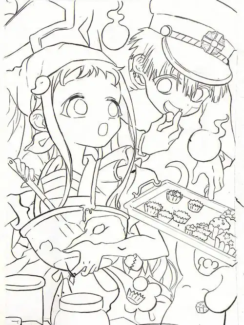 希望摆烂王本人能在5月画完#地缚少年花子君#马克笔手绘