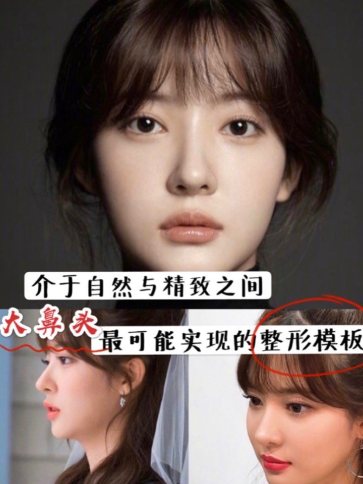 提高美商|大鼻头可实现的整形模板