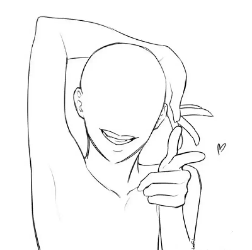 素材人体线稿姿势动态素材参考新手临摹必备