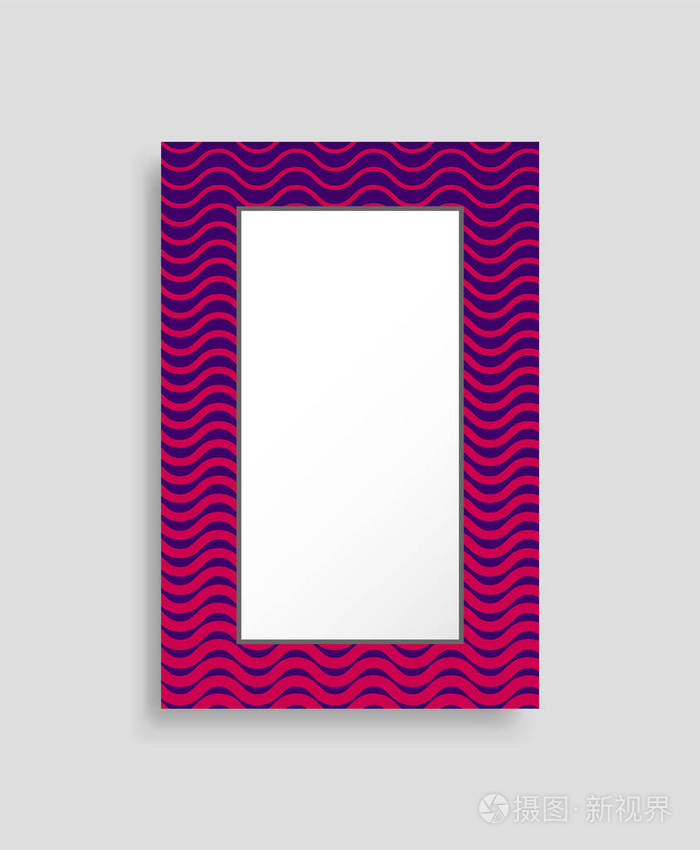 矩形框架彩色矢量插图