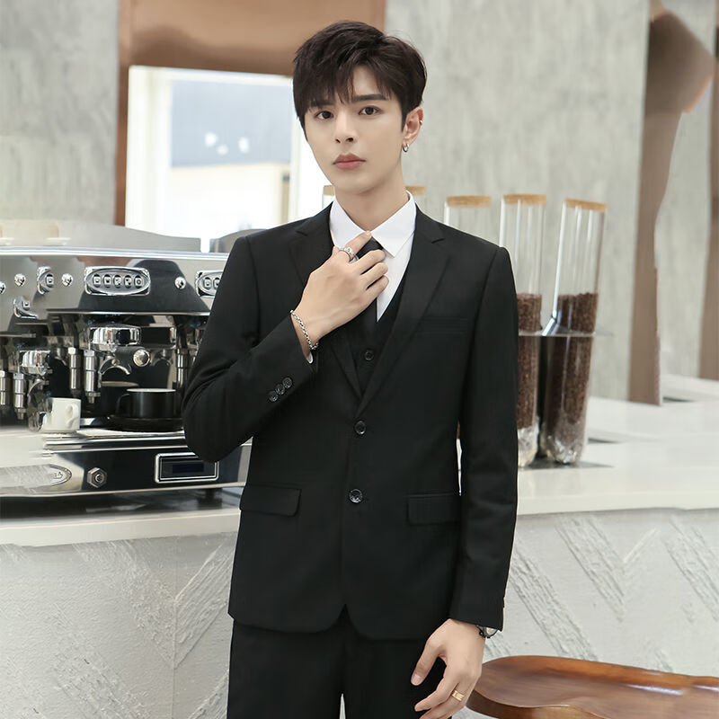秋季新品潮流西服套装男士韩版修身郎结婚礼服正装商务休闲职业小西装