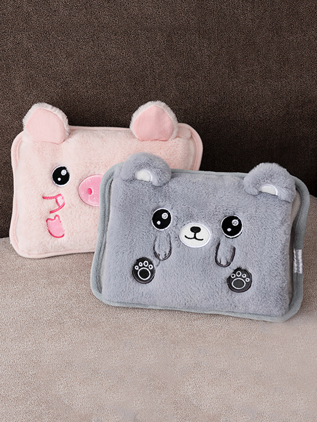 热水袋充电式防爆暖宝宝毛绒可爱电暖手宝女敷暖肚子暖水袋可拆洗