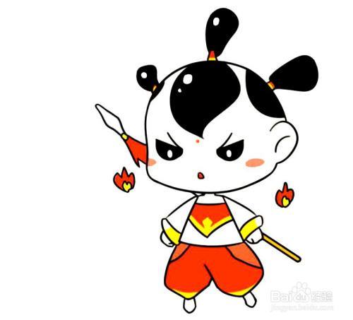 红孩儿卡通头像简笔画