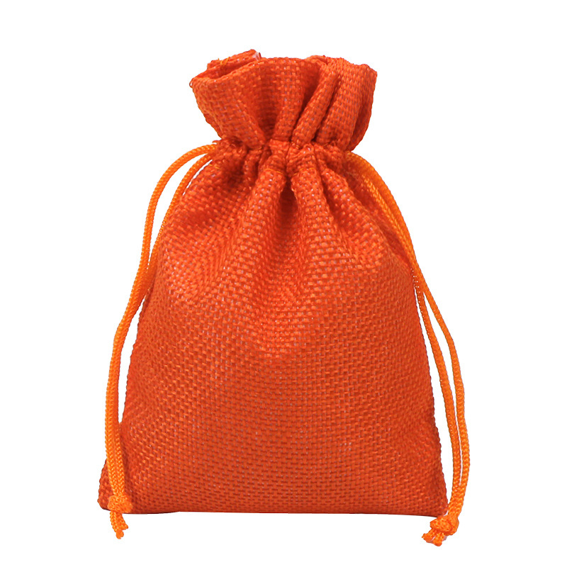 麻布袋彩色厂家现货定制麻布束口袋麻布抽绳仿麻布防尘收纳礼品袋