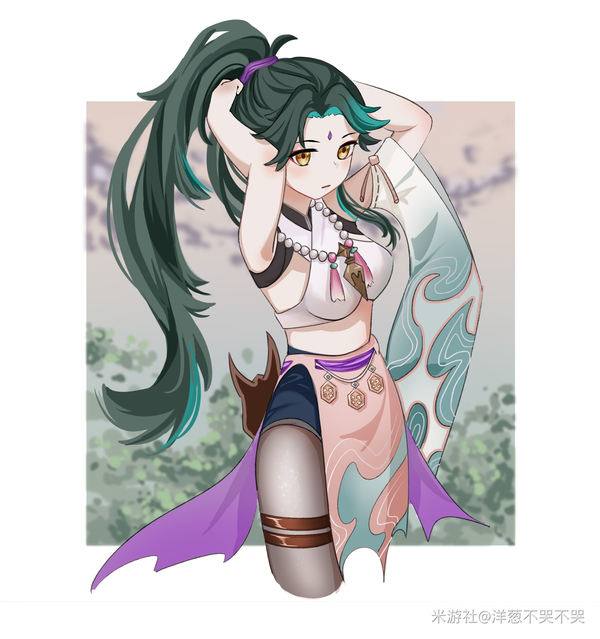 【魈】女装虽迟但到-原神社区-米游社