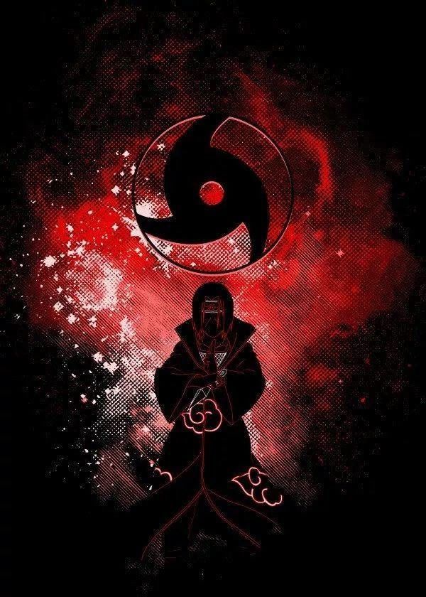 锁屏壁纸:火影忍者写轮眼卡卡西炫光背景手机壁纸