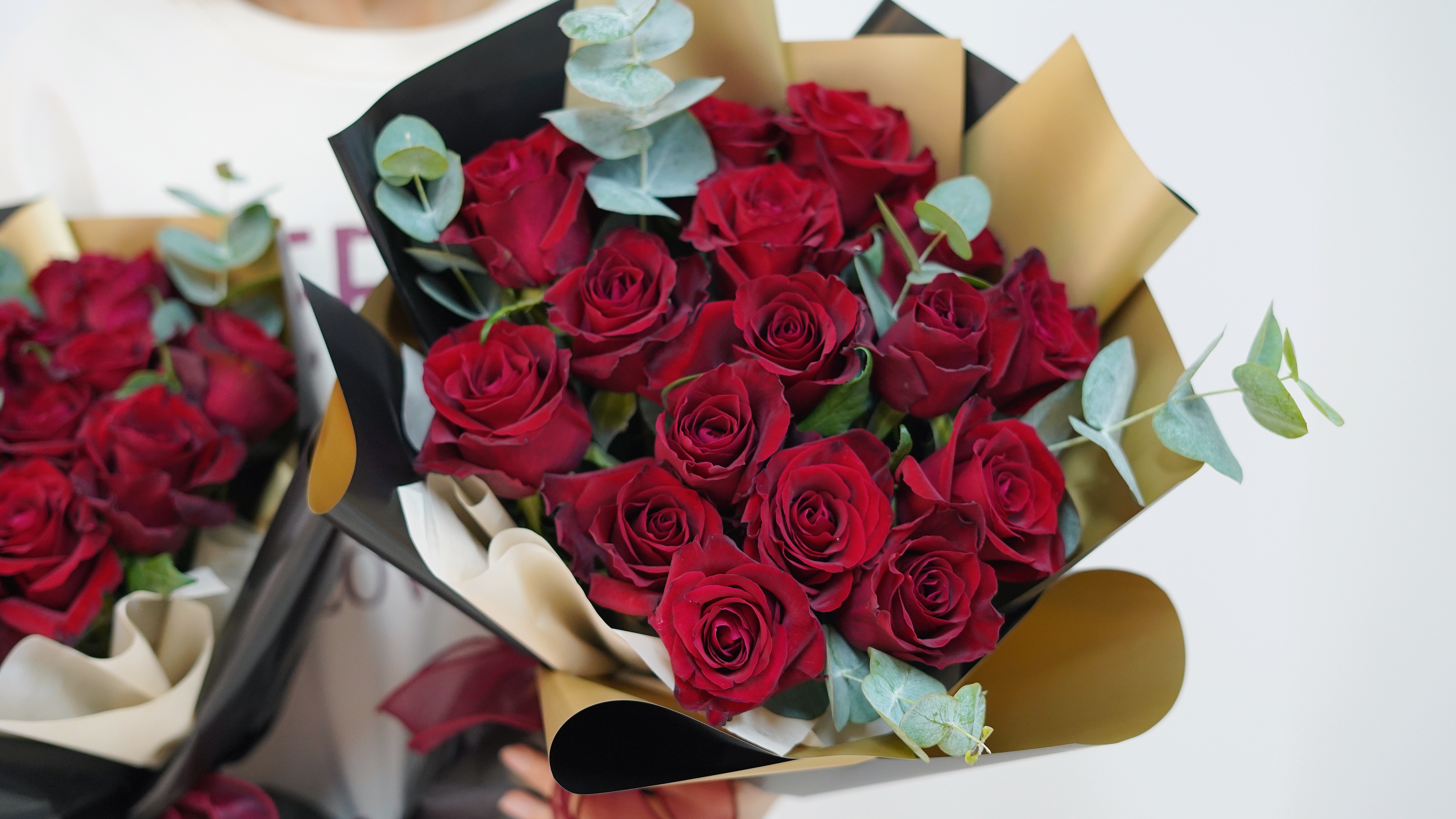 经典红玫瑰花束包装,零基础韩式花束包装教程