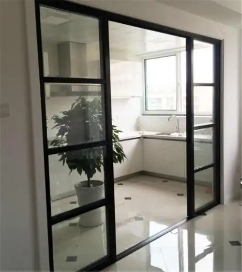 厨房推拉门效果图(厨房推拉门选吊轨好还是地轨好)