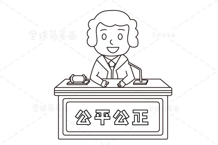 法官的画法简笔画