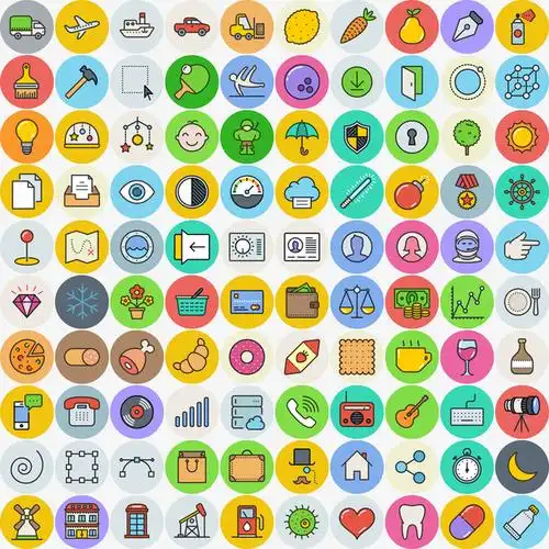 100个可爱生活小图标