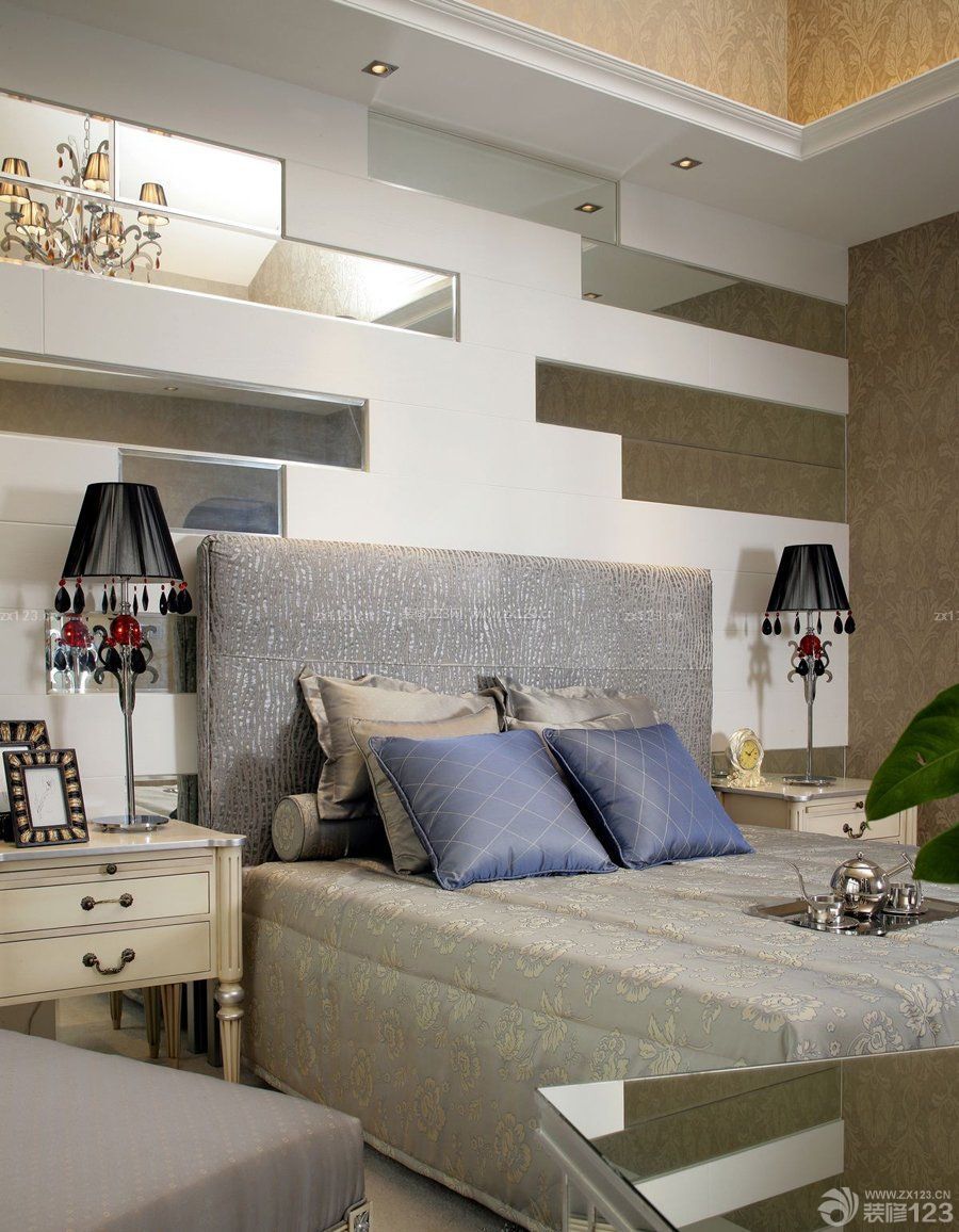 2022卧室床头背景墙设计效果图片