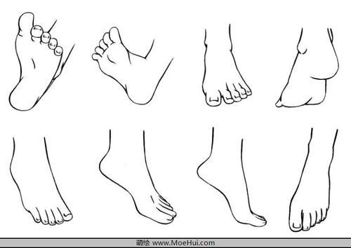 手绘腿 手绘脚 美脚 双脚 双腿 人物简笔画 女人腿脚线描简笔画 女人