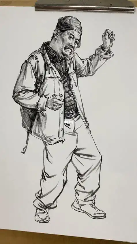 速写人物临摹图站姿速写人物临摹图站姿清晰