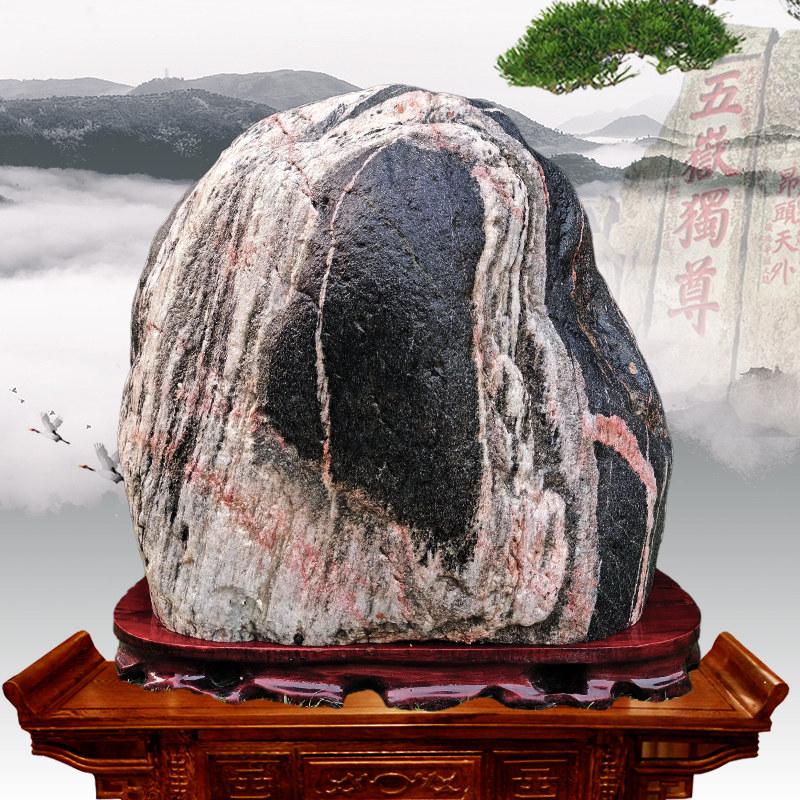 泰山原石泰山石敢当靠山石补角宅过门自然景观山水家居风水摆件