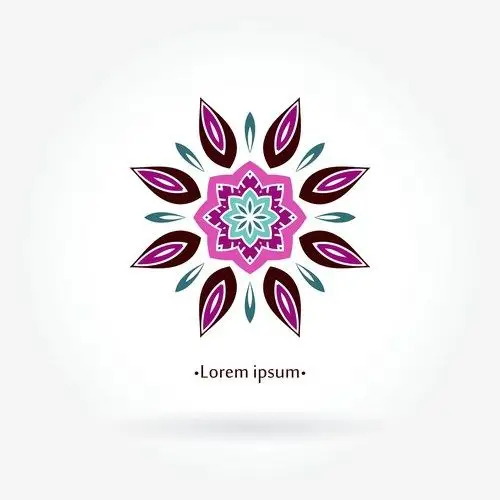 紫色花朵形花纹标志矢量素材下载(图片id:592798)_-底纹背景-矢量素材