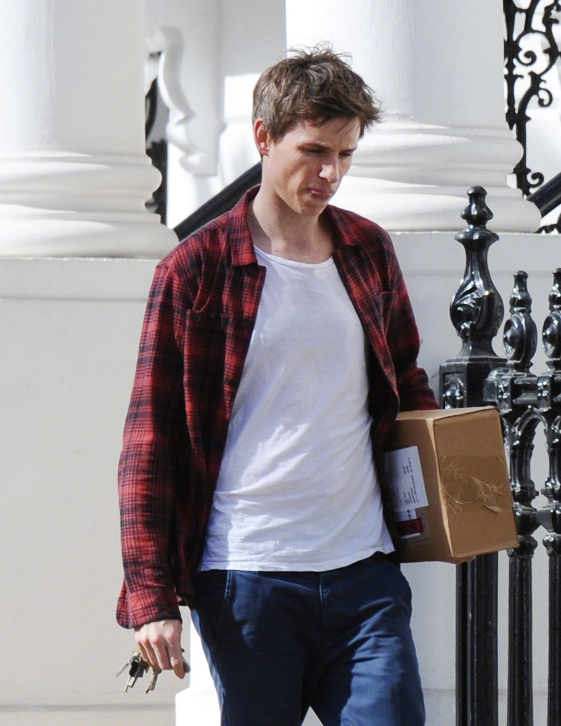 小雀斑eddie redmayne最新伦敦街拍!