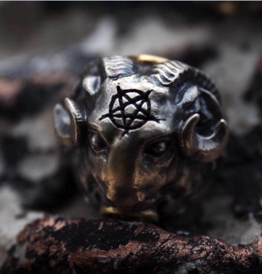 串珠恶魔伏尔新品vulcan羊头五芒星银手串银饰其他diy饰品配件