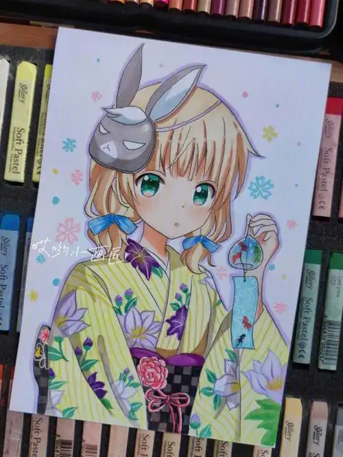 简单动漫人物手绘图片已完成73线稿和步骤图都在上面啦.