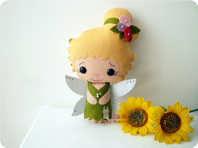 不织布/创意玩偶/手工diy/材料包【花仙子玩偶娃娃,27cm大娃娃,觉得我