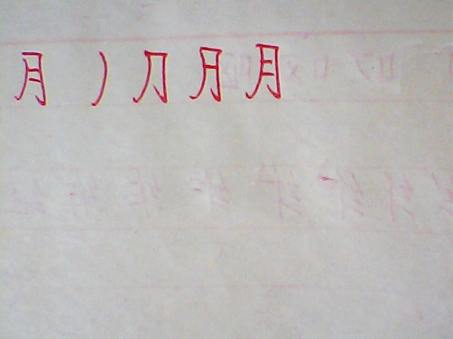 月笔画顺序怎么写