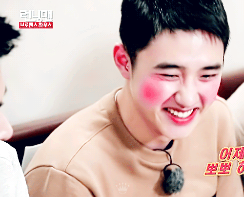d.o running man 韩综 娇羞 exo