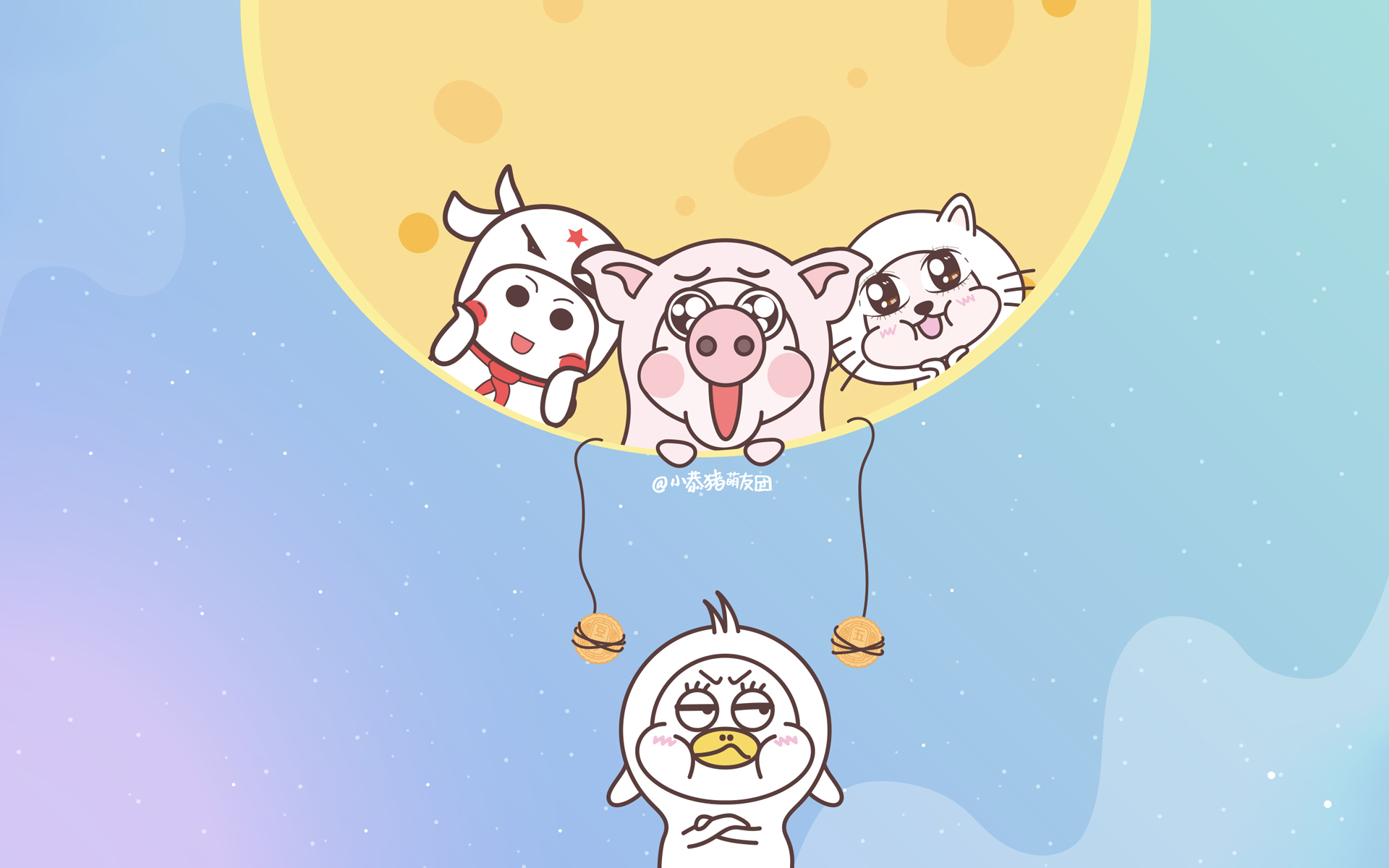 超可爱的小恭猪图片桌面壁纸