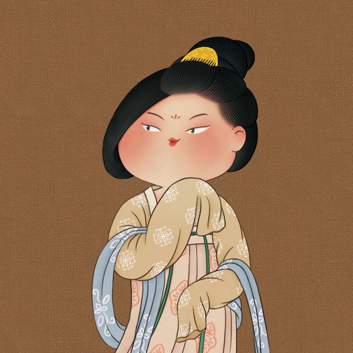 插画家分享|胖脸仕女图 胖嘟嘟的一样可爱 08焦响乐,鹿想ideer签约